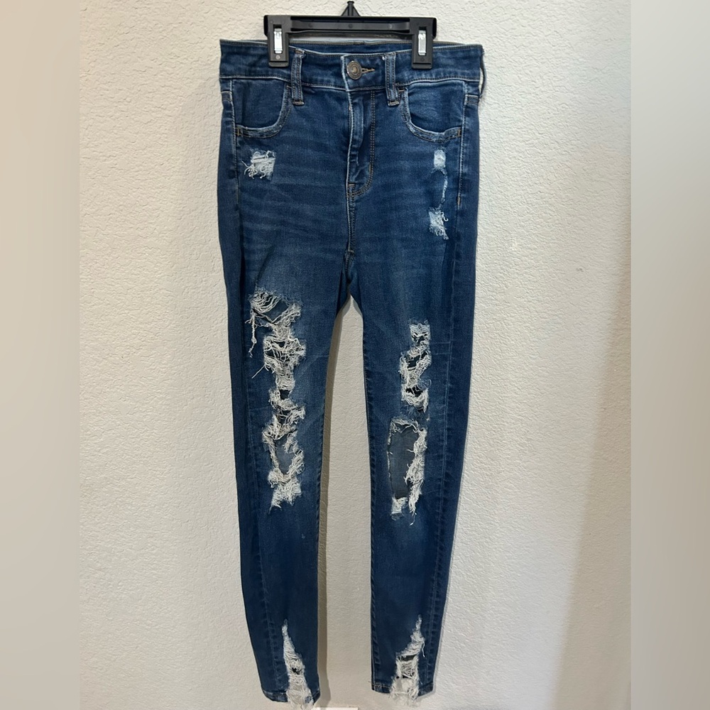 Dark blue jeans